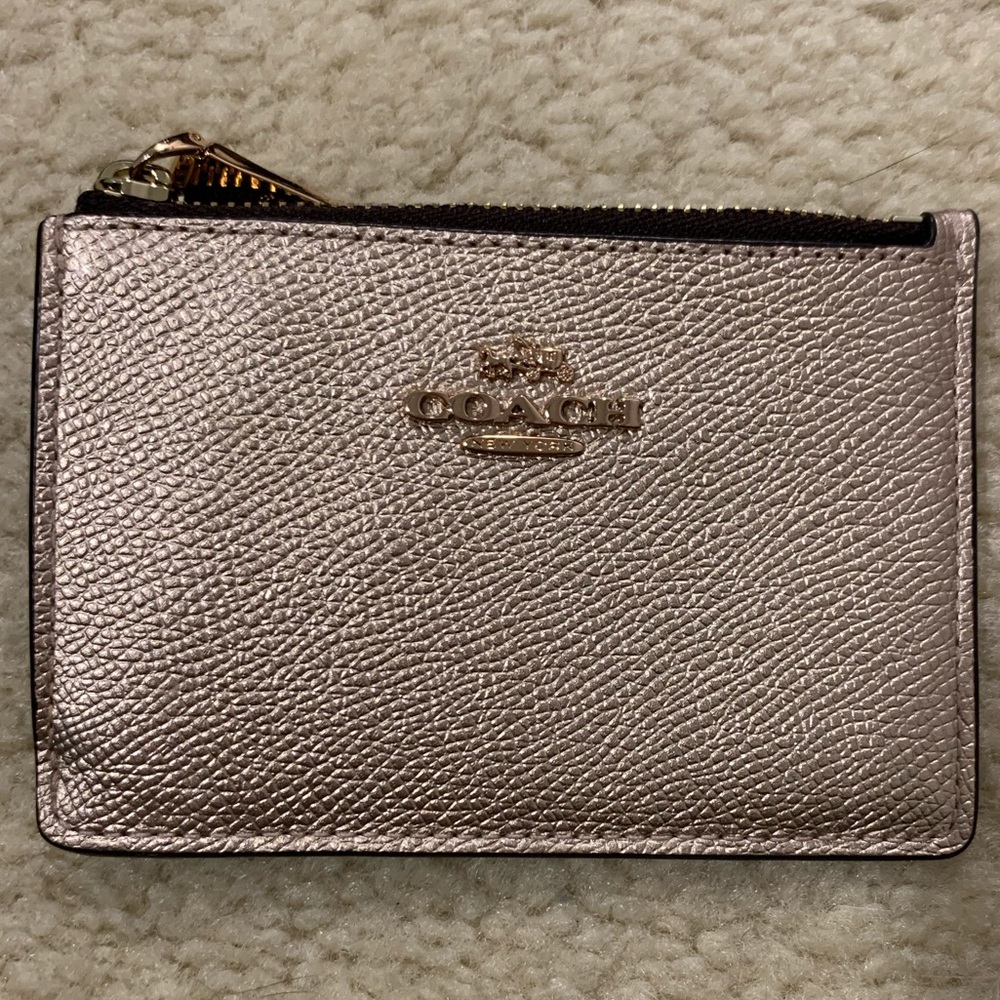Coach Rose Gold Mini Card Wallet